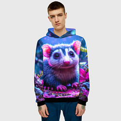 Толстовка-худи мужская Малыш опоссум, цвет: 3D-черный — фото 2
