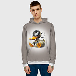 Толстовка-худи мужская Venom Duck - ai art fantasy, цвет: 3D-белый — фото 2