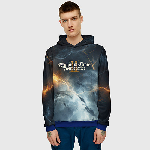Мужская толстовка Kingdom Come Deliverance 2 молнии / 3D-Синий – фото 3