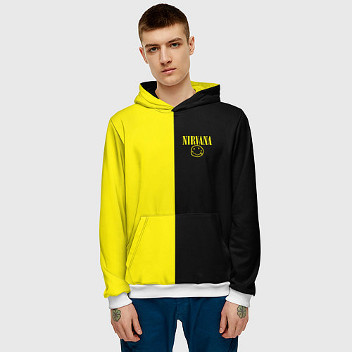 Мужская толстовка Нирвана два цвета / 3D-Белый – фото 3