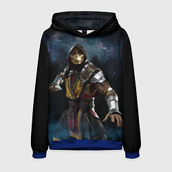 Толстовка-худи мужская Mortal Kombat - Скорпион, цвет: 3D-синий