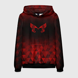 Толстовка-худи мужская Placebo red poly, цвет: 3D-черный
