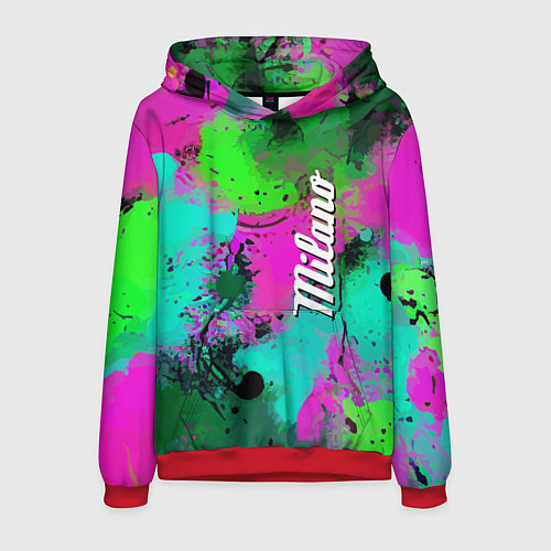 Мужская толстовка Color impression - abstraction / 3D-Красный – фото 1