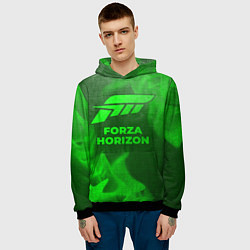 Толстовка-худи мужская Forza Horizon - green gradient, цвет: 3D-черный — фото 2