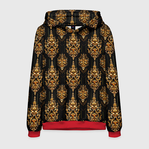 Мужская толстовка Тайский золотой орнамент / 3D-Красный – фото 1