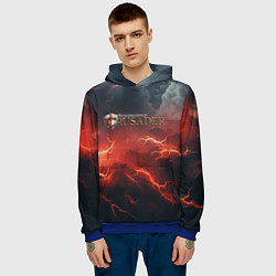 Толстовка-худи мужская Stronghold сrusader молния крестоносца, цвет: 3D-синий — фото 2
