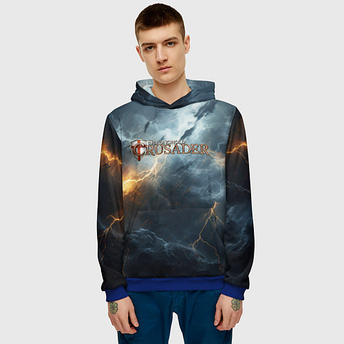 Мужская толстовка Stronghold сrusader крестовый гром / 3D-Синий – фото 3