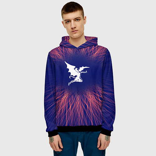 Мужская толстовка Black Sabbath red energy / 3D-Черный – фото 3