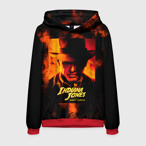 Мужская толстовка Indiana Jones and the Great Circle / 3D-Красный – фото 1
