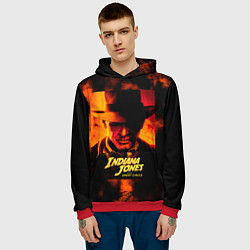 Толстовка-худи мужская Indiana Jones and the Great Circle, цвет: 3D-красный — фото 2