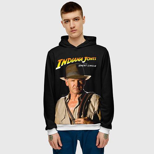 Мужская толстовка Indiana Jones and the Great Circle / 3D-Белый – фото 3