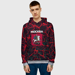 Толстовка-худи мужская Москва Георгий Победоносец, цвет: 3D-меланж — фото 2