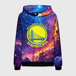 Толстовка-худи мужская Голден Стэйт Уорриорз в космосе, цвет: 3D-черный