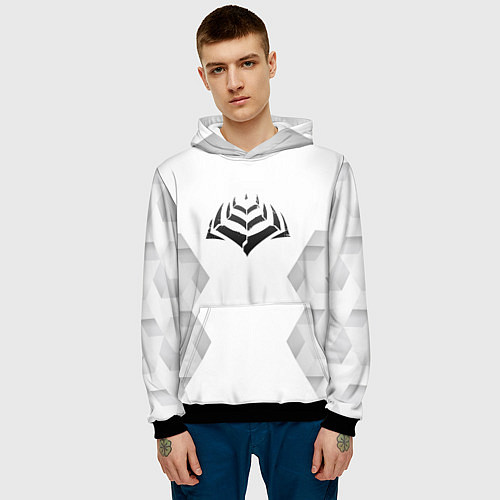 Мужская толстовка Warframe white poly / 3D-Черный – фото 3