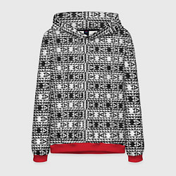 Толстовка-худи мужская Барельеф, цвет: 3D-красный
