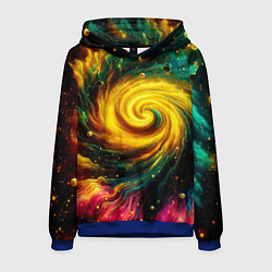 Толстовка-худи мужская Neon space - ai art fantasy, цвет: 3D-синий
