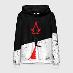 Толстовка-худи мужская Assassins creed shadows - самурай, цвет: 3D-белый