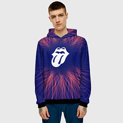 Толстовка-худи мужская Rolling Stones red energy, цвет: 3D-черный — фото 2