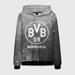 Толстовка-худи мужская Borussia - grey gradient, цвет: 3D-черный