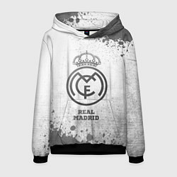 Толстовка-худи мужская Real Madrid - white gradient, цвет: 3D-черный