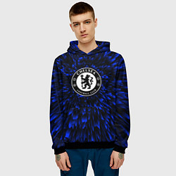 Толстовка-худи мужская Chelsea blue energy, цвет: 3D-черный — фото 2
