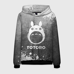 Толстовка-худи мужская Totoro - grey gradient, цвет: 3D-черный