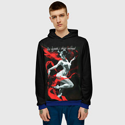 Толстовка-худи мужская Все дуреют с этого шабаша, цвет: 3D-синий — фото 2