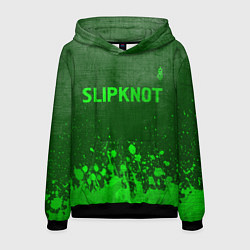 Толстовка-худи мужская Slipknot - green gradient посередине, цвет: 3D-черный