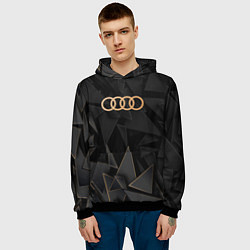 Толстовка-худи мужская Audi golden poly, цвет: 3D-черный — фото 2