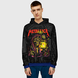Толстовка-худи мужская Metallica - skeleton with a lantern, цвет: 3D-синий — фото 2