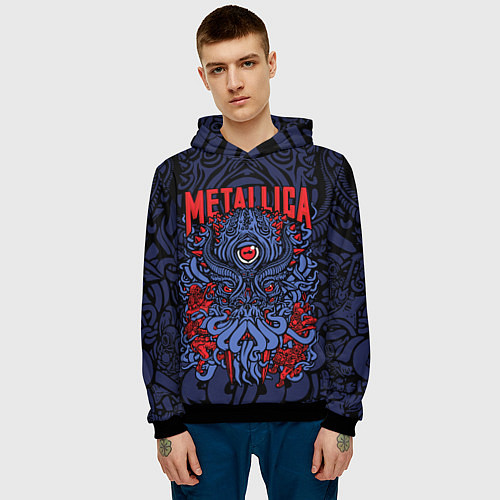 Мужская толстовка Metallica: octopus / 3D-Черный – фото 3