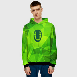 Толстовка-худи мужская Spirited Away green poly, цвет: 3D-черный — фото 2