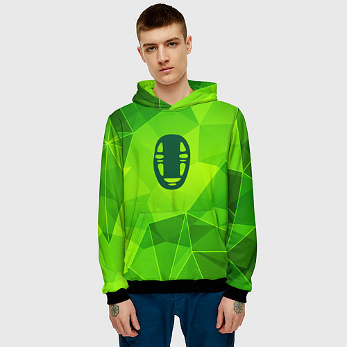 Мужская толстовка Spirited Away green poly / 3D-Черный – фото 3