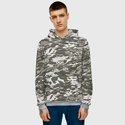 Толстовка-худи мужская Фактурный камуфляж, цвет: 3D-меланж — фото 2