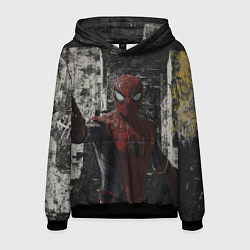 Толстовка-худи мужская Spider man night, цвет: 3D-черный