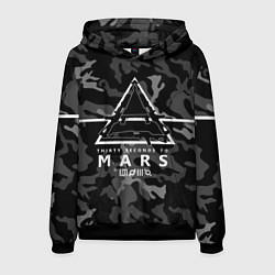 Толстовка-худи мужская 30 Seconds to Mars - poster, цвет: 3D-черный