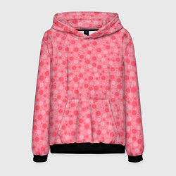 Толстовка-худи мужская Красные коралловые пузыри, цвет: 3D-черный