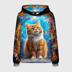Толстовка-худи мужская Манчкин в космосе, цвет: 3D-меланж
