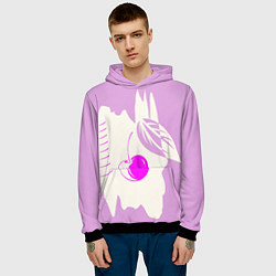 Толстовка-худи мужская Вишневый коллаж, цвет: 3D-черный — фото 2