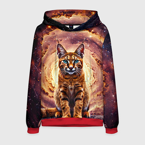 Мужская толстовка Каракет в космосе / 3D-Красный – фото 1