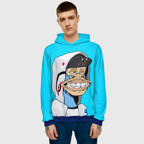 Мужская толстовка NFT ape in the hood / 3D-Синий – фото 3