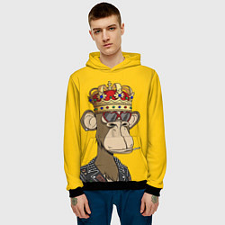Толстовка-худи мужская NFT ape king, цвет: 3D-черный — фото 2