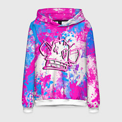 Толстовка-худи мужская Мартышка Джинкс - Arcane, цвет: 3D-белый