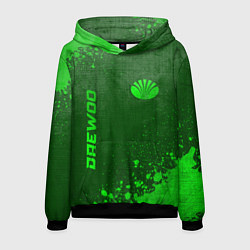 Толстовка-худи мужская Daewoo - green gradient вертикально, цвет: 3D-черный