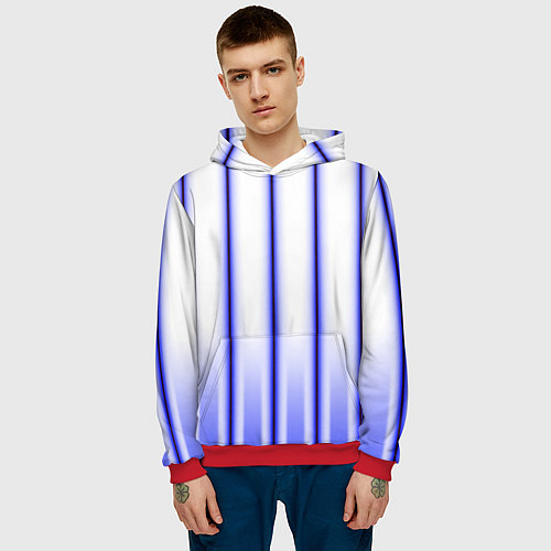 Мужская толстовка Striped suit / 3D-Красный – фото 3