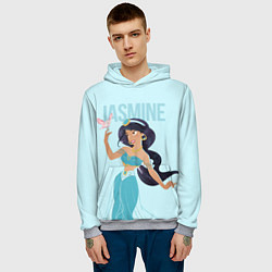 Толстовка-худи мужская Jasmine princess - big pictures, цвет: 3D-меланж — фото 2