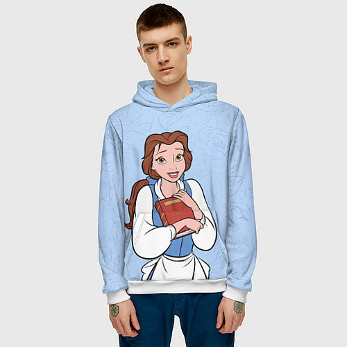 Мужская толстовка Beautiful Belle - big pictures / 3D-Белый – фото 3