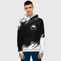 Толстовка-худи мужская Король и шут краски броня, цвет: 3D-белый — фото 2