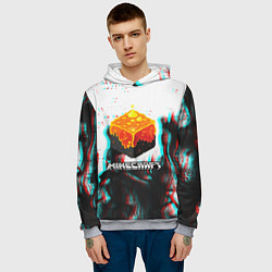 Толстовка-худи мужская Minecraft glitch, цвет: 3D-меланж — фото 2