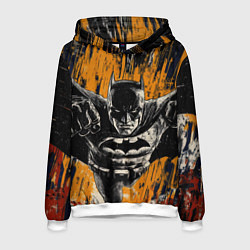 Толстовка-худи мужская Бэтмен супергерой, цвет: 3D-белый